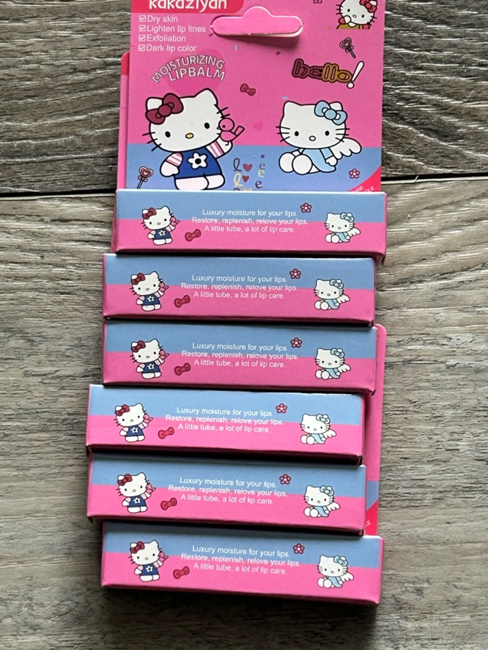 4/$100 hello kitty lip balm NWT lot of six